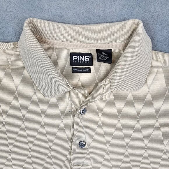 Vintage Ping Polo Shirt Men's Size XL Striped Shortsleeve Golf Mercerized Cotton - Picture 5 of 10
